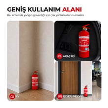 1 Kg ABC KKT Yangın Tüpü, TSE 862 EN 3-7, CE ve ISO 9001:2000 Belgeli Araç, Ev ve İşyeri Yangın Söndürme Tüpü