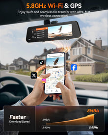 G900 PRO 4K + 2.5K Aynalı Araç Kamerası, STARVIS 2, GPS, 128GB Kart