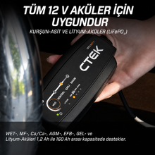 NXT 5 Akıllı Akü Şarj Cihazı 12V 5A, Kurşun Asit ve LiFePO₄ Lityum Akü Uyumlu, AGM Optimizasyonu