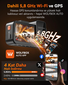 X5 Duo 4K+2.5K STARVIS 2 WiFi GPS Araç Kamerası