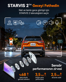 X5 Duo 4K+2.5K STARVIS 2 WiFi GPS Araç Kamerası