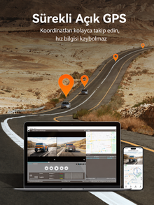 G850 12 İnç 4K WiFi GPS 64 GB Ayna Araç Kamerası