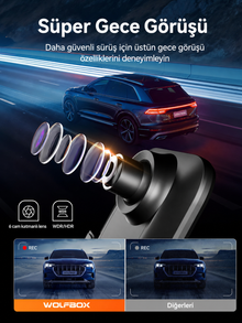 G850 12 İnç 4K WiFi GPS 64 GB Ayna Araç Kamerası