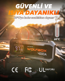 4000A 12V Akü Takviye ve Powerbank Marş Yardım Cihazı