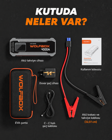 4000A 12V Akü Takviye ve Powerbank Marş Yardım Cihazı