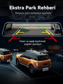 G840S 12 İnç WiFi GPS 32 GB Kartlı 4K Ayna Araç Kamerası