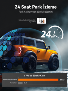 G840S 12 İnç WiFi GPS 32 GB Kartlı 4K Ayna Araç Kamerası