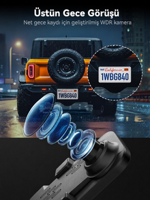 G840S 12 İnç WiFi GPS 32 GB Kartlı 4K Ayna Araç Kamerası