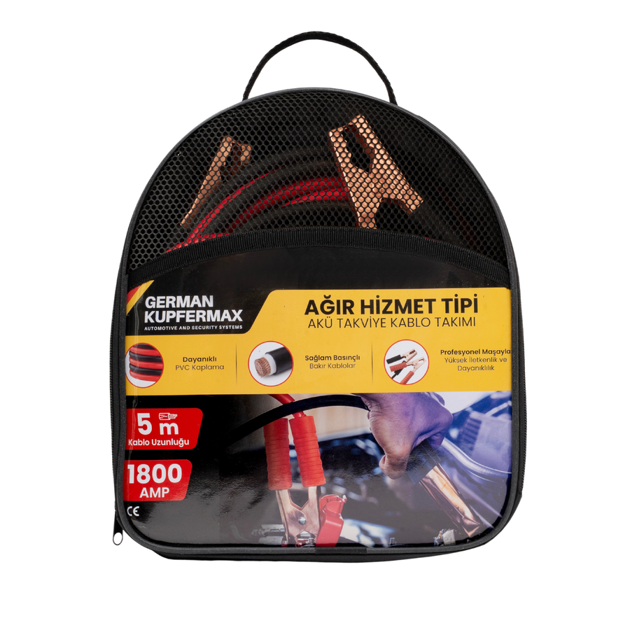 Ağır Hizmet ve Tır Tipi 5 Metre 1800A Akü Takviye Kablosu