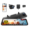 G850 12 İnç 4K WiFi GPS 64 GB Ayna Araç Kamerası