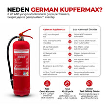 6 Kg ABC KKT Yangın Tüpü, TSE 862 EN 3-7, CE ve ISO 9001:2000 Belgelerine Sahip Tek Resmi Belgeli Araç, Ev ve İşyeri Yangın Söndürme Tüpü “4 Yıl SKT’ye Sahip”