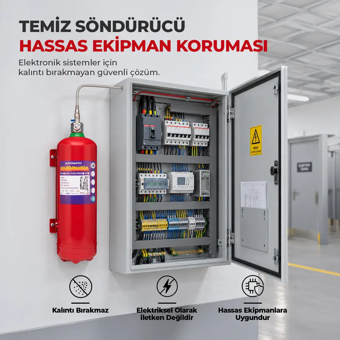 6 Kg Pano İçi Novec 1230 FK-5-1-12 Otomatik Gazlı Yangın Söndürme 3