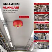 12 Kg Tavan Tipi Sprinkler Yangın Söndürme Sistemi 68°C 3