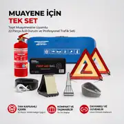 22-Piece CE & E-Certified First Aid and Roadside Safety Kit for Vehicle Inspection and Road Checks 2