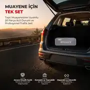 26 Parça Trafik Seti TÜVTÜRK Muayene Uyumlu El Feneri 2