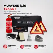 TÜVTÜRK Muayene Uyumlu CE Belgeli 22 Parça Trafik Seti 2