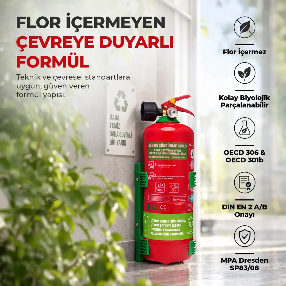 2 KG Lityum İyon Batarya Yangın Söndürme Jeli F-500 Encapsulator 6