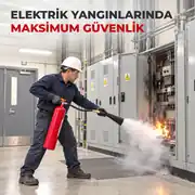 5 Kg CO₂ Karbondioksitli Yangın Söndürücü Standlı Hortumlu 2