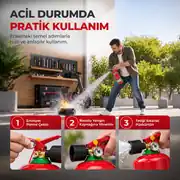 2 Kg Lityum İyon Batarya Pil Akü Yangın Söndürme Jeli F-500 EA ABCD Sınıfı 2