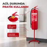 12 Kg ABC Kuru Tozlu Yangın Söndürücü Stand 43A 183B C 4