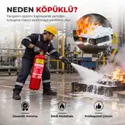 12 L Köpüklü Yangın Söndürme Tüpü Ayaklı Stand A B Sınıfı 2