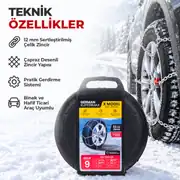 12mm Çelik Kar Zinciri No:9 Binek Hafif Ticari Araç 4