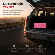 26 Parça Trafik Seti TÜVTÜRK Muayene Uyumlu El Feneri 2