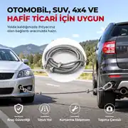 Çelik Çeki Halatı 3 Metre 35mm Vidalı U Kilit Oto Çekme 2