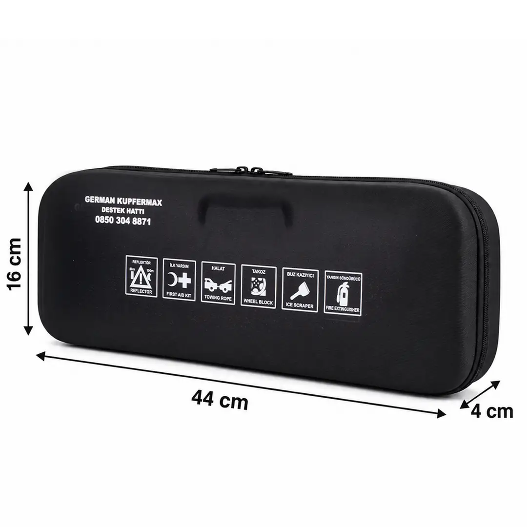 22-Piece CE & E-Certified First Aid and Roadside Safety Kit for Vehicle Inspection and Road Checks 6