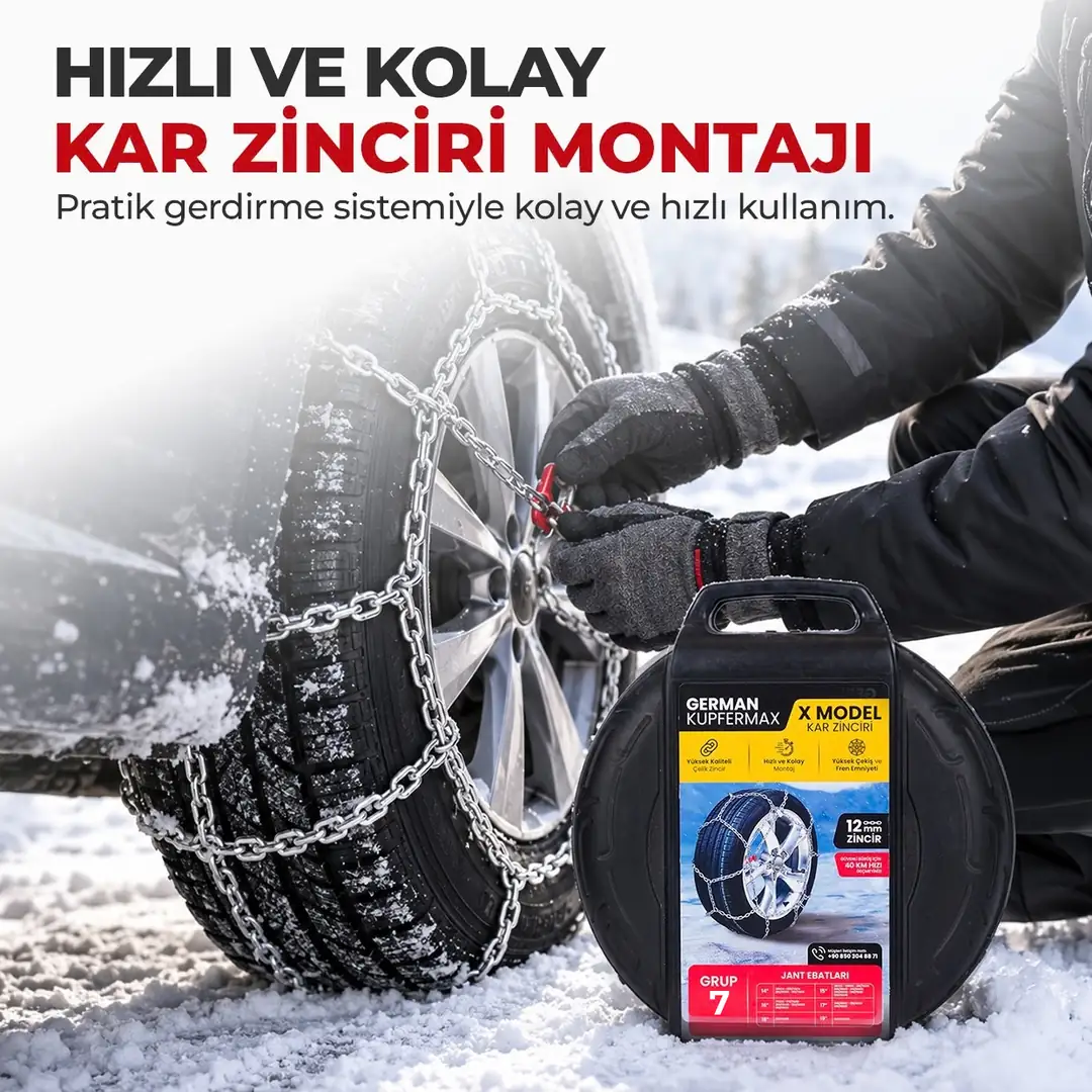 12mm Çelik Kar Zinciri No:7 Binek Hafif Ticari Araç 3