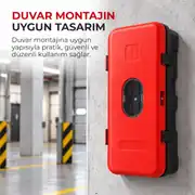 Plastik Yangın Tüpü Dolabı 6 kg ve 9 kg Yangın Söndürücü Uyumlu Çift Kilitli 6