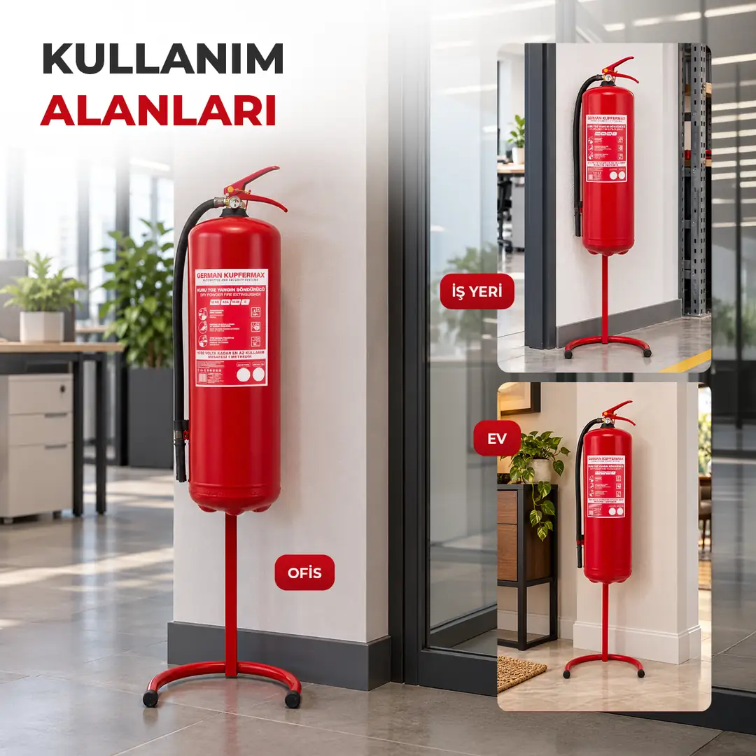 12 Kg ABC Kuru Tozlu Yangın Söndürücü Stand 43A 183B C 3