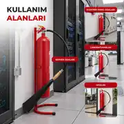 5 Kg CO₂ Karbondioksitli Yangın Söndürücü Standlı Hortumlu 4