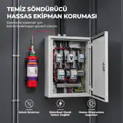 1 Kg Pano İçi Novec 1230 FK-5-1-12 Otomatik Gazlı Yangın Söndürme Sistem 3