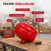 12 Kg Tavan Tipi Sprinkler Yangın Söndürme Sistemi 68°C 4