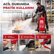 25 Kg Tekerlekli ABC Kuru Kimyevi Tozlu Yangın Söndürücü 2