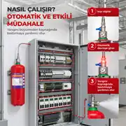 6 Kg Pano İçi Novec 1230 FK-5-1-12 Otomatik Gazlı Yangın Söndürme 2