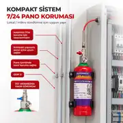 1 Kg Pano İçi Novec 1230 FK-5-1-12 Otomatik Gazlı Yangın Söndürme Sistem 4