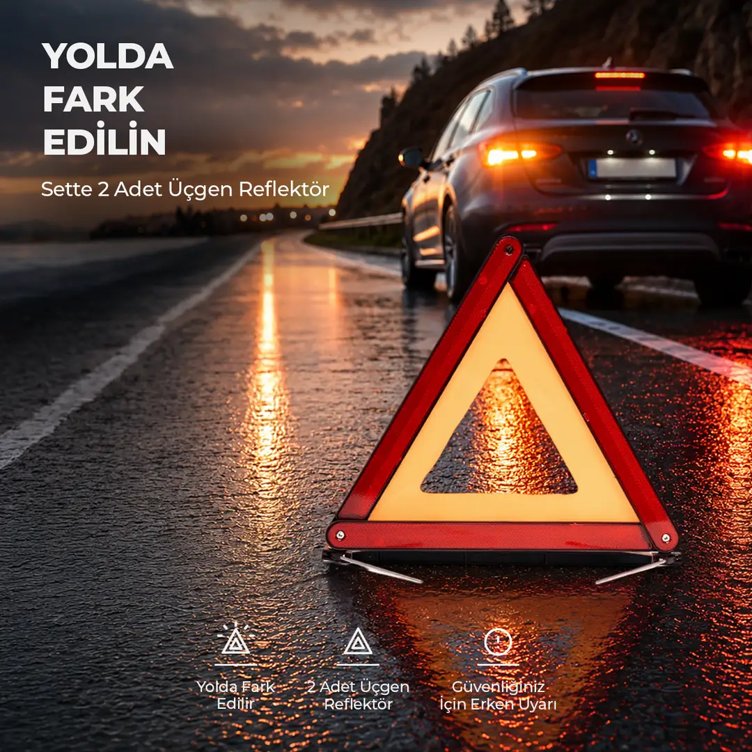 26 Parça Trafik Seti TÜVTÜRK Muayene Uyumlu El Feneri 3