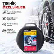12mm Çelik Kar Zinciri No:10 Binek Hafif Ticari Araç 4