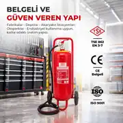 25 Kg Tekerlekli ABC Kuru Kimyevi Tozlu Yangın Söndürücü 6